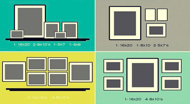 Правила размещения картин на стене