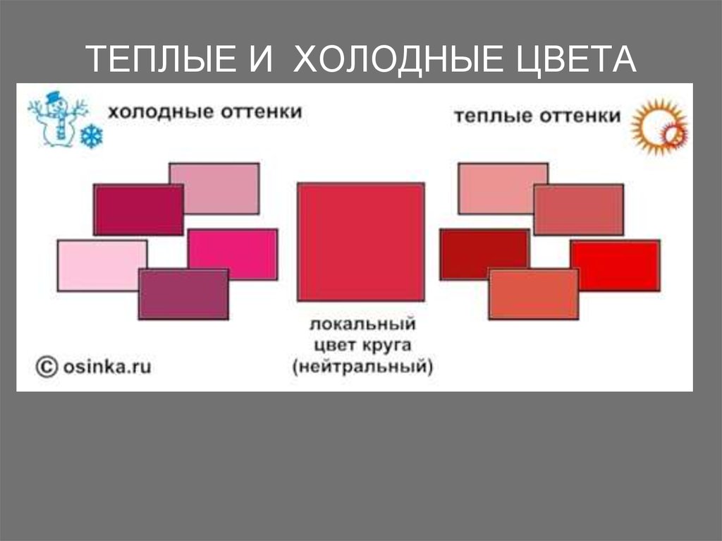 Теплые оттенки красного