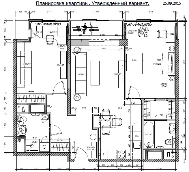 Как читать чертеж квартиры