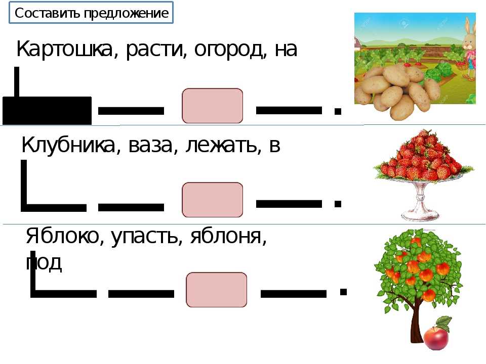 Составление предложений по схемам для дошкольников с картинками