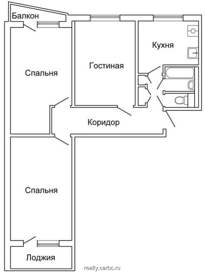 План трехкомнатной квартиры в панельном доме