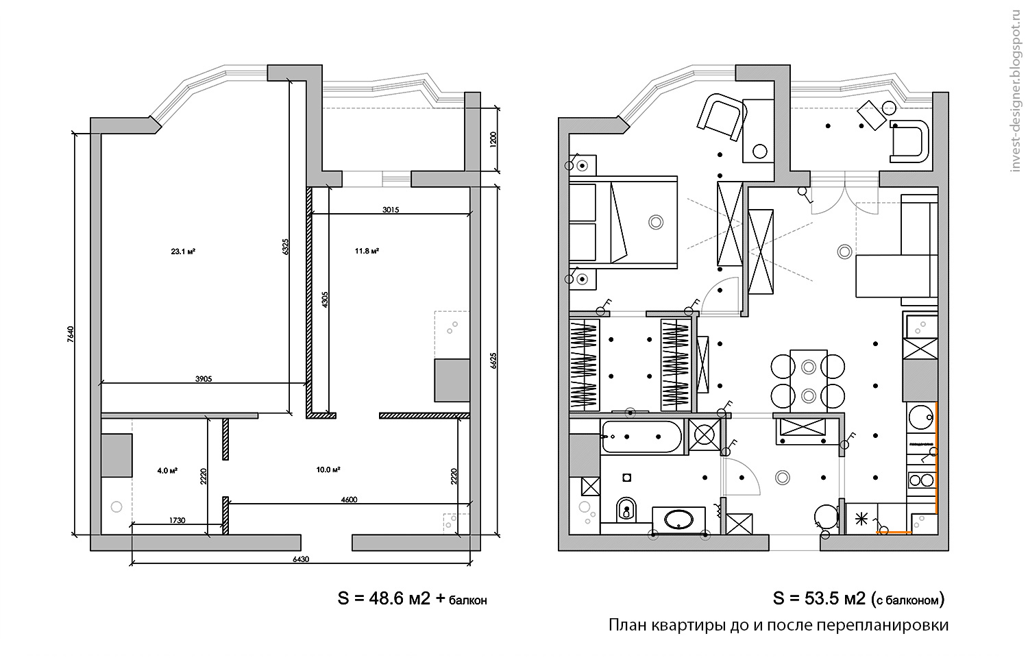 Изготовление проекта квартиры перепланировки