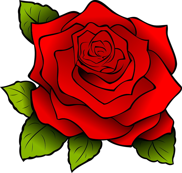 шаблон розы