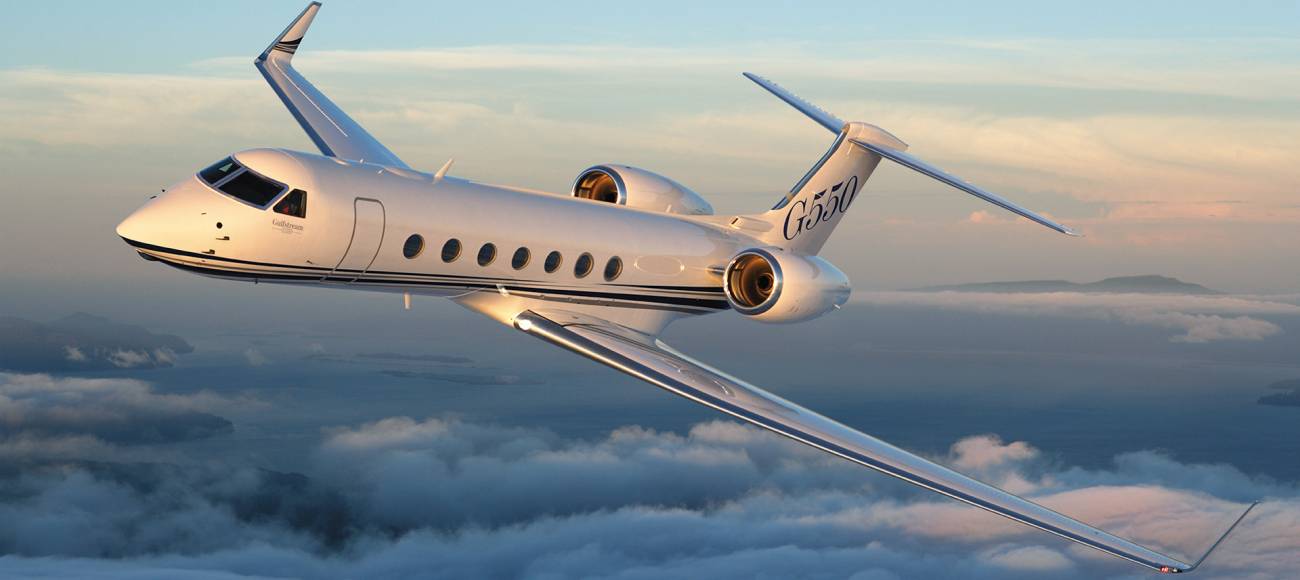 Комфортабельный реактивный самолёт Gulfstream G550