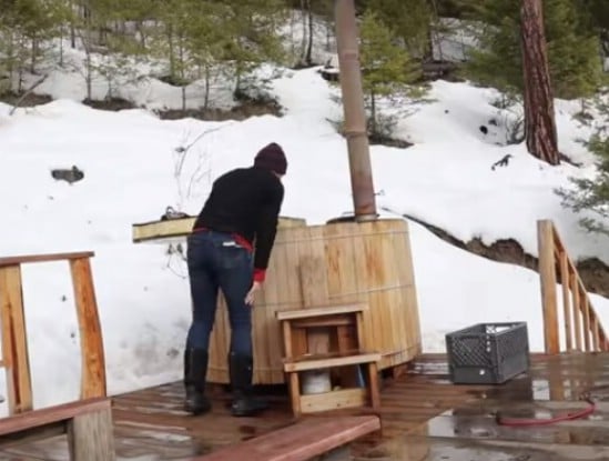 DIY Wood Fired Cedar Hot Tub