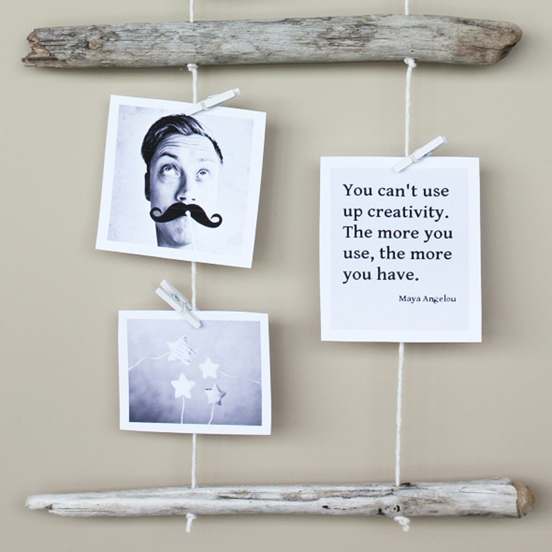 DIY Driftwood Photo Collage