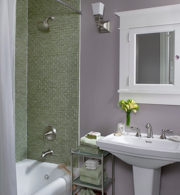 small bathroom purple color