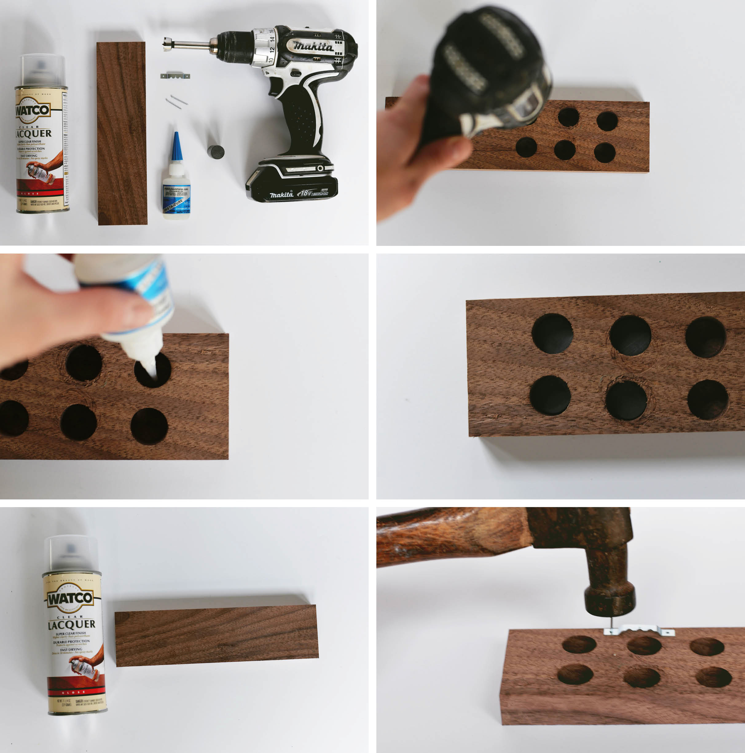 magnetic knife rack DIY tutorial