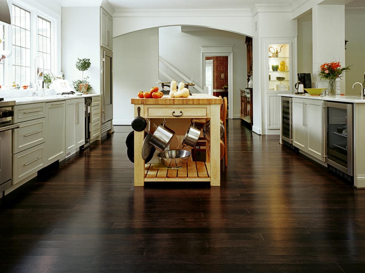 Kitchen bamboo flooring option