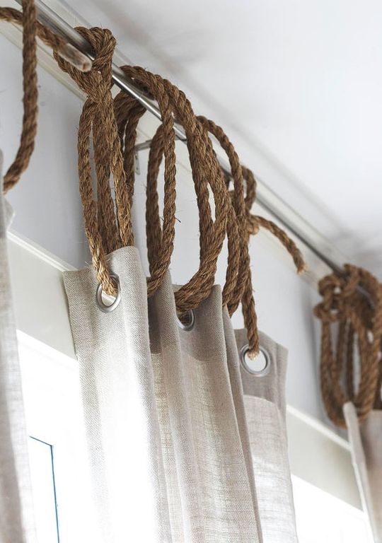 Hanging curtain with rope
