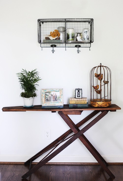 Old ironing board table