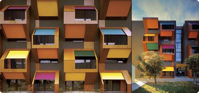 Block balconies design