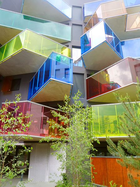 Colorful and futuristic balconies design ideas