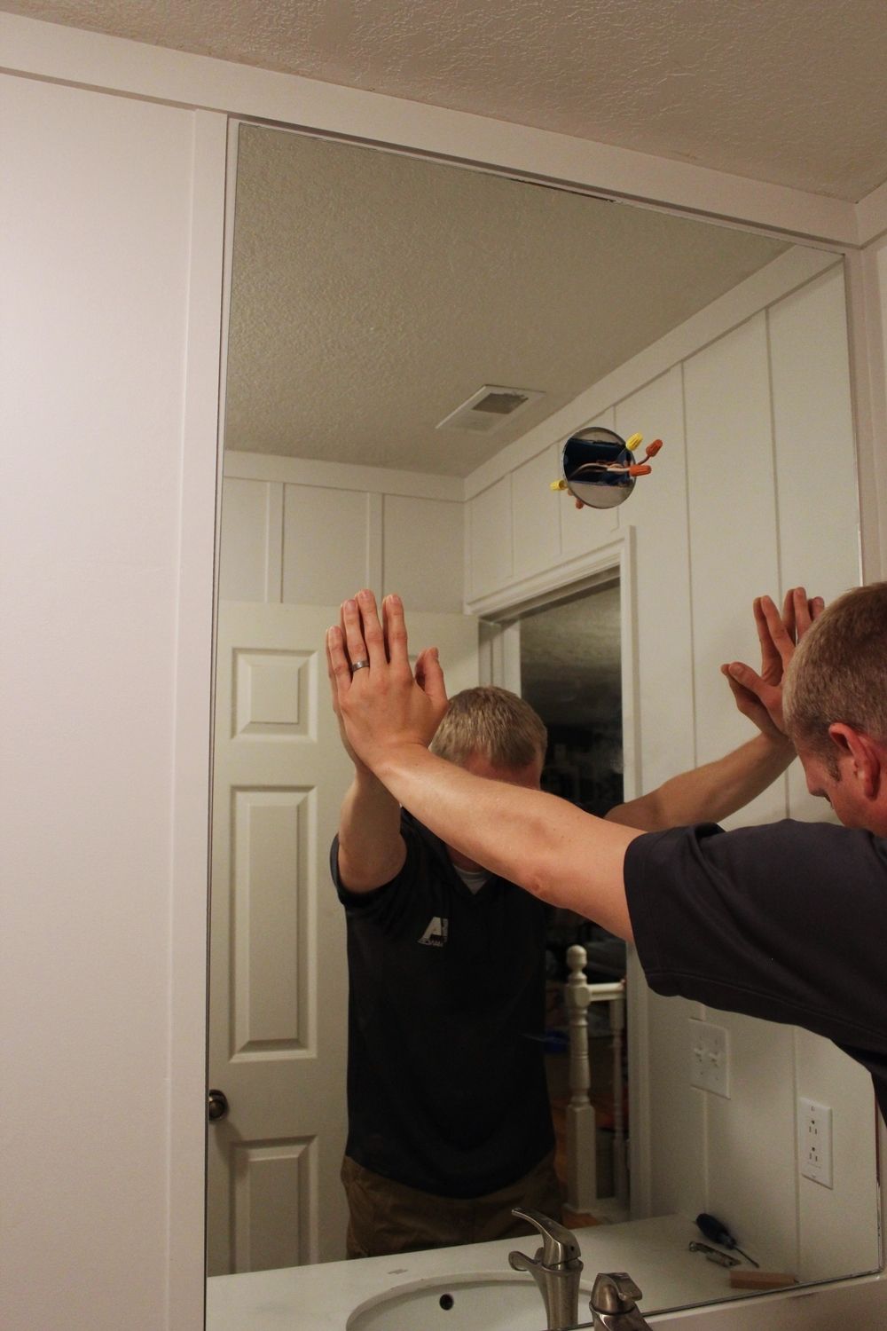 DIY Prof Install Mirror - cut mirror