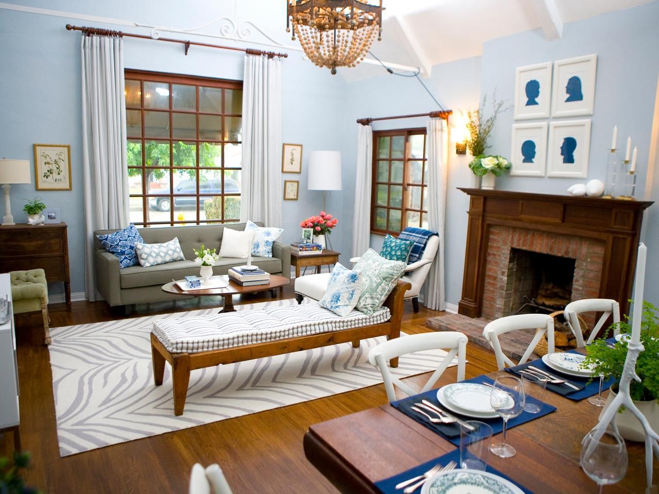 Light Blue Living Room