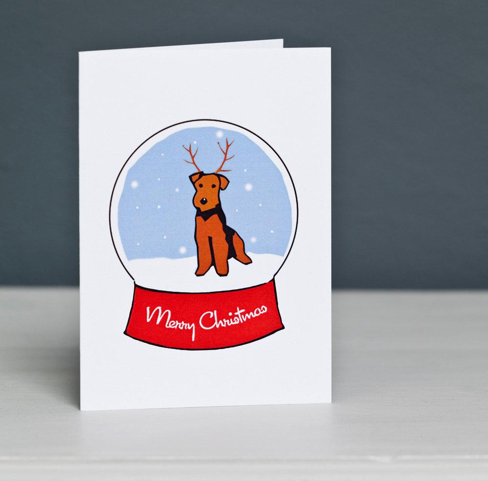 Новогодняя открытка с собакой