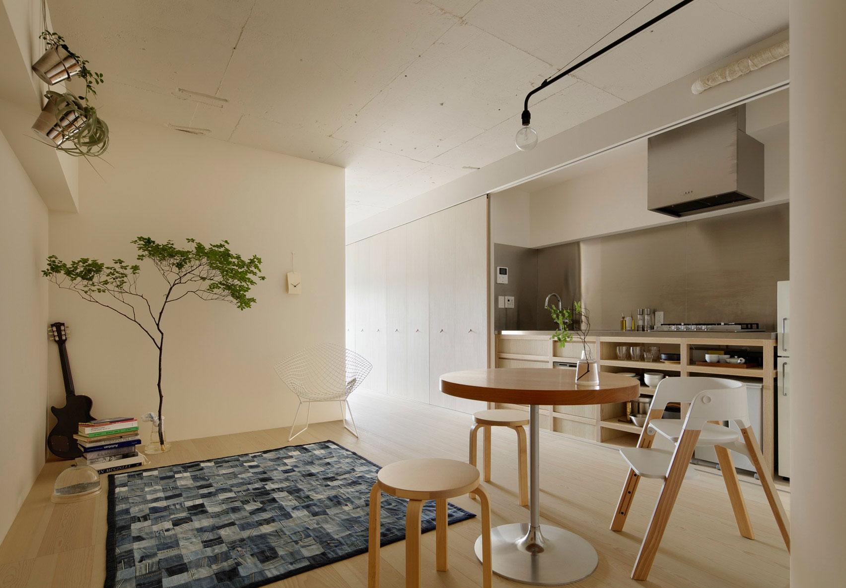 Обстановка однокомнатной квартиры в стиле минимализм