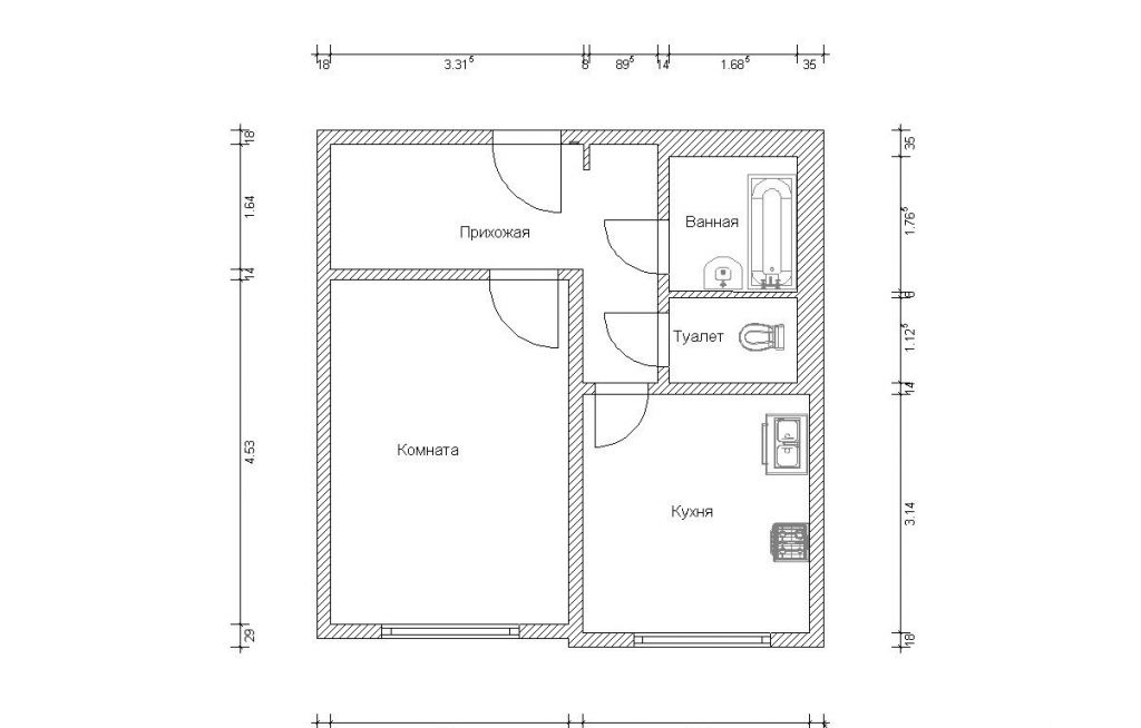 Мебель для типовой планировки квартиры