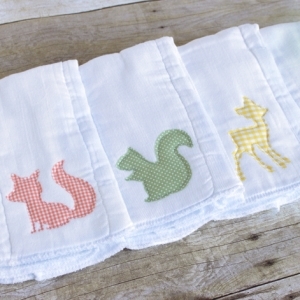 DIY Burp Cloths with Appliques