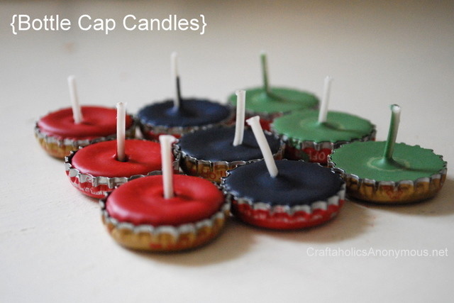 Melt wax to create tiny candles.
