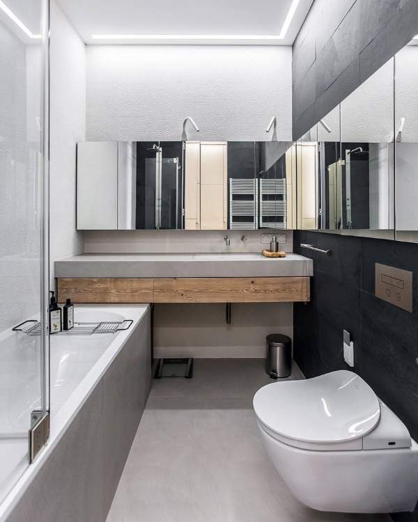 Красивые ванные комнаты в современнмо стиле - фото в квартире