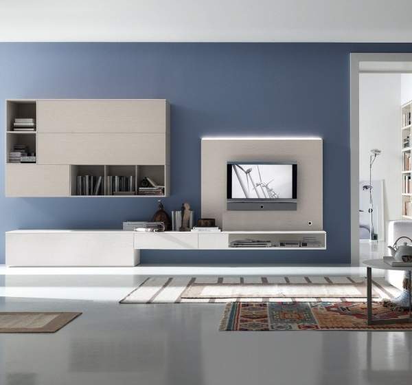 Дизайн зала в квартире в современном стиле хай тек и белой мебелью
