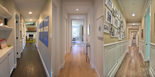 узкий длинный коридор в квартире дизайн фото 
