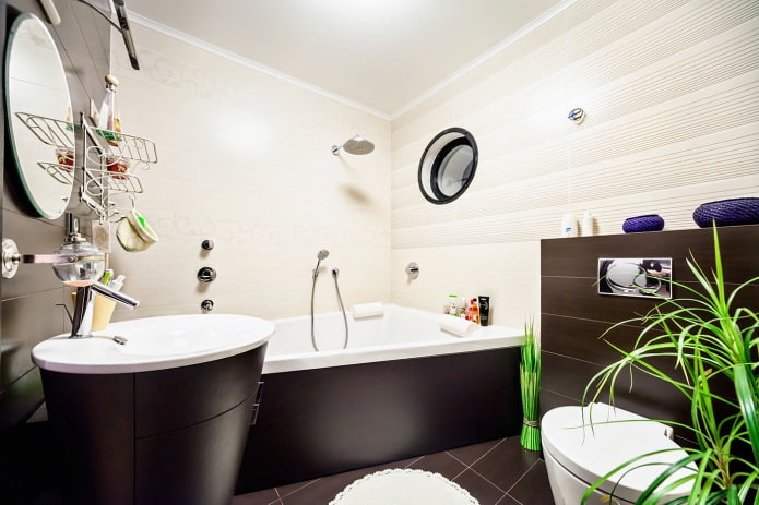 интерьер ванной комнаты в современном стиле 