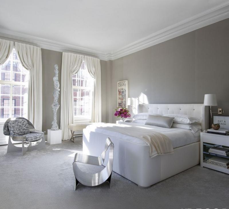 Цвет спальни в современном стиле (серый) 1