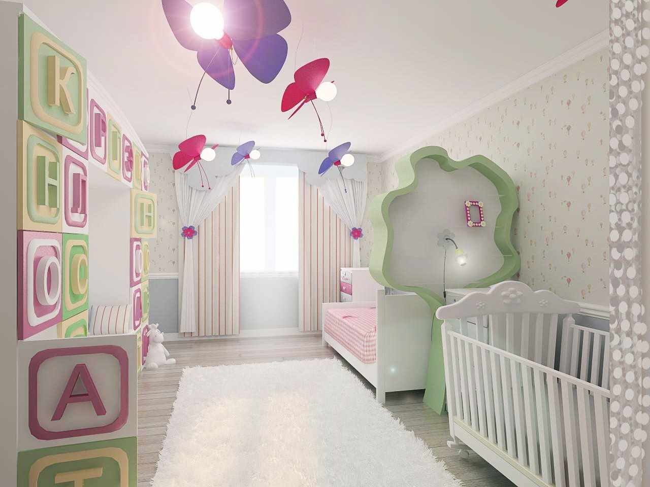идея красивого стиля детской комнаты