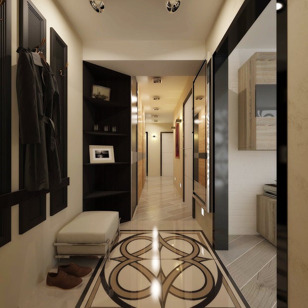дизайн коридора в квартире панельного дома