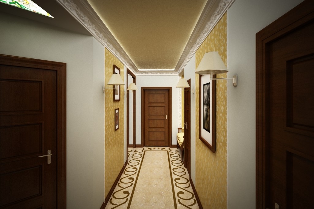дизайн узкого длинного коридора