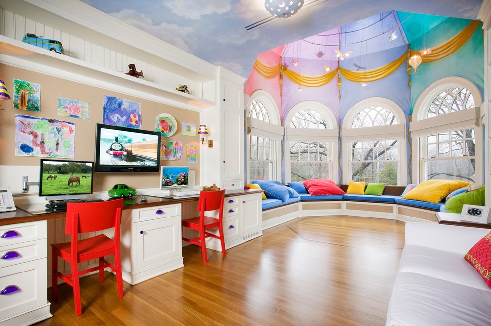 детская игровая комната дизайн потолка