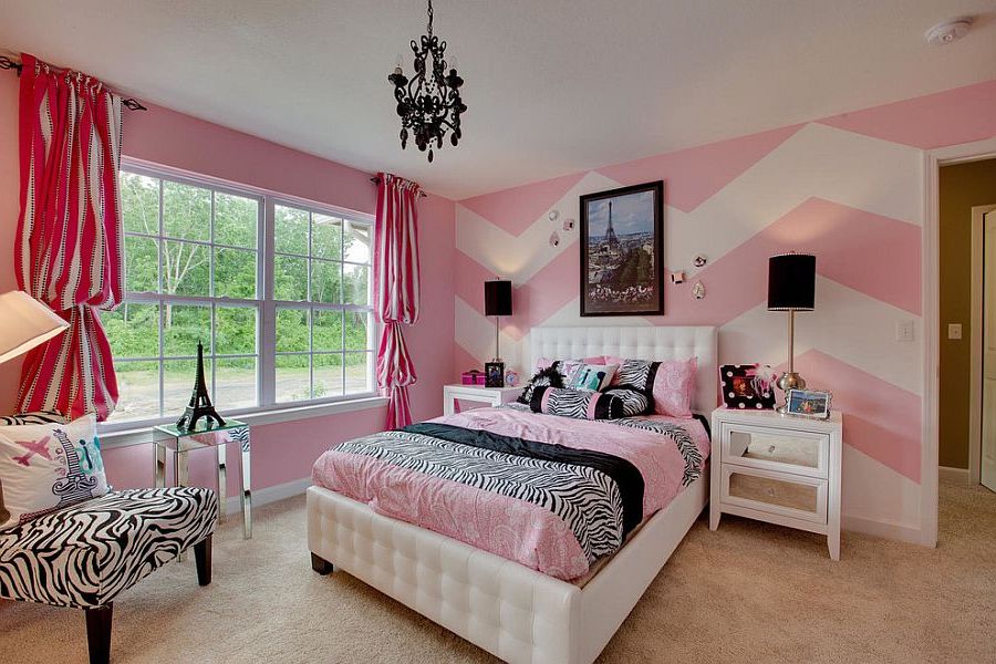 Розовый цвет в интерьере спальной комнаты