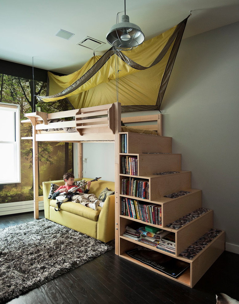 Кровать-чердак для ребенка в однокомнатной квартире