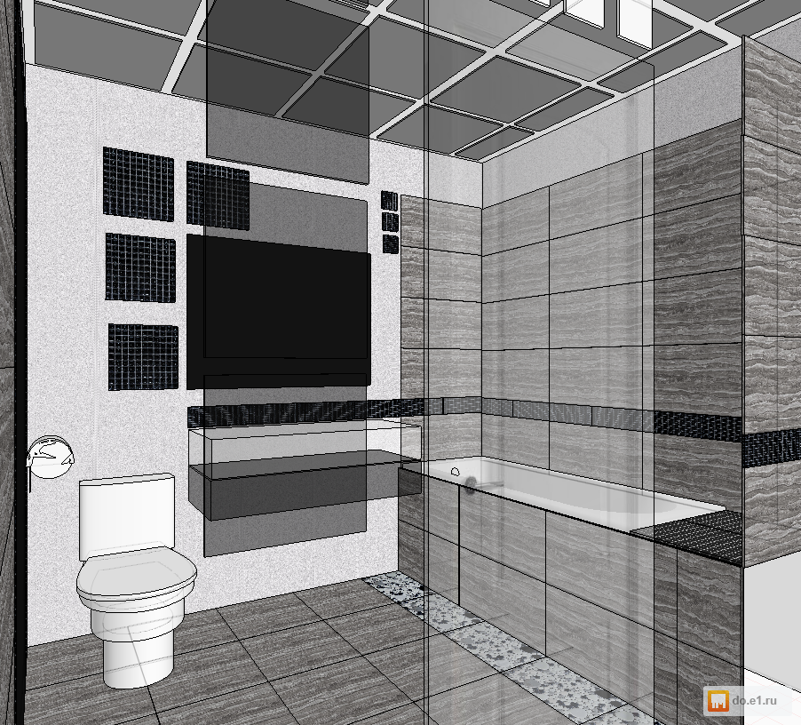 Раскладка плитки в ванной в 3д: найдено 90 изображений