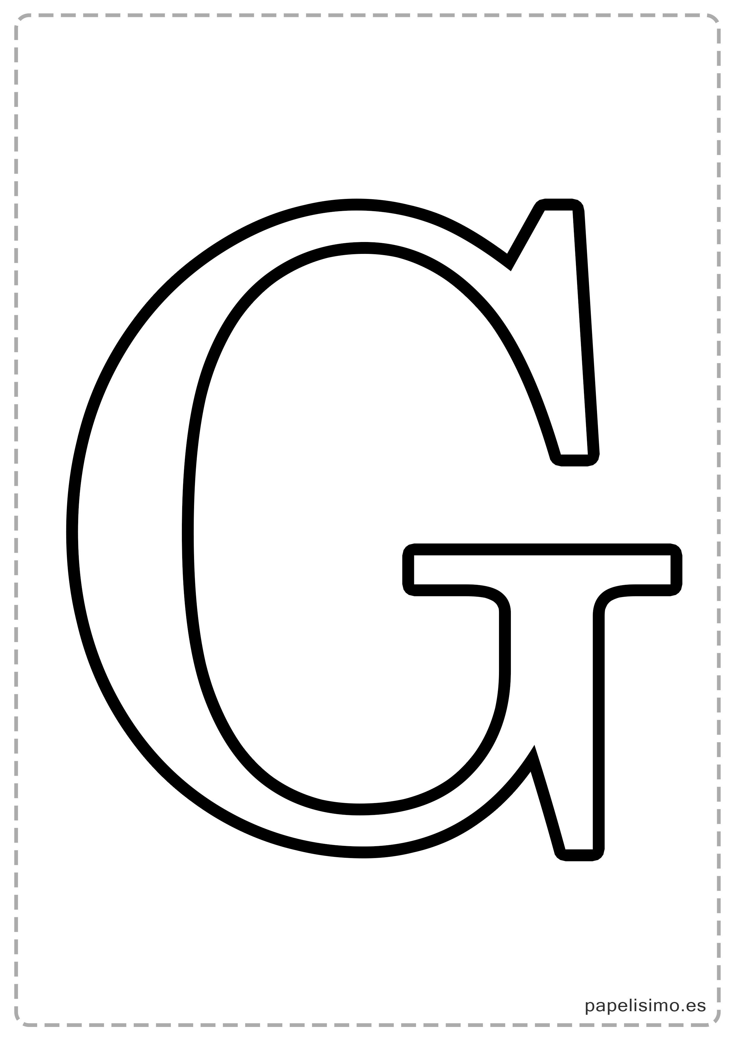 Трафарет буквы g