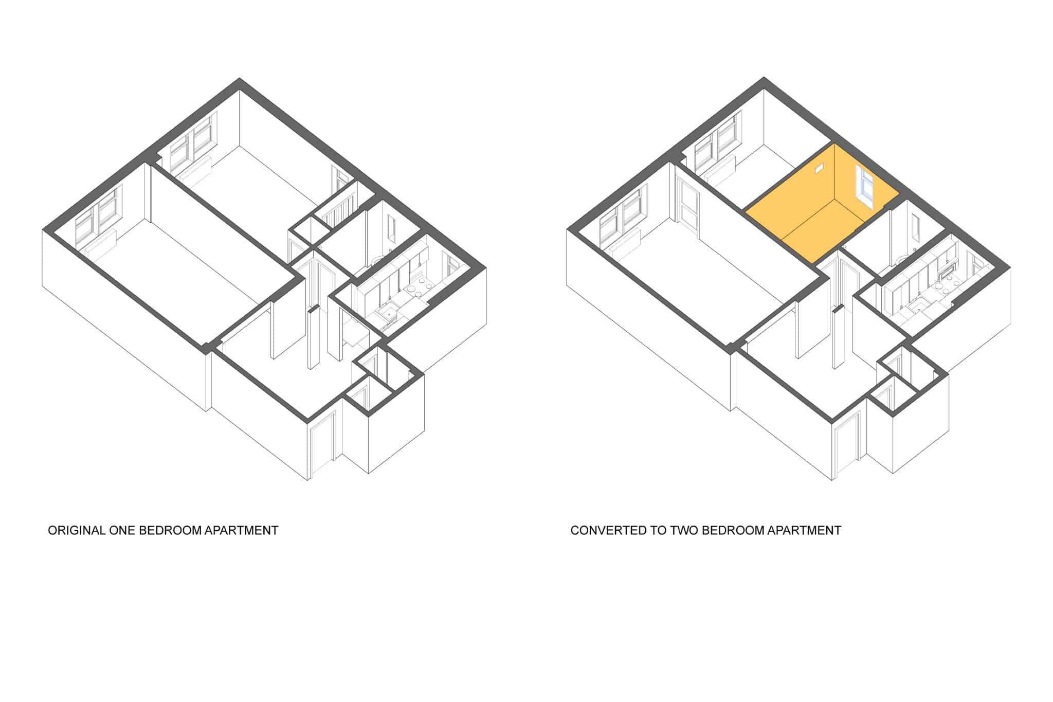 Divide a room into two bedrooms