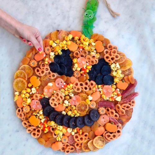 Trick Or Treat Yourself Food Board  #halloween #partyfood