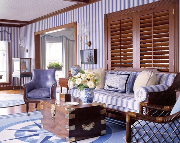 blue striped home