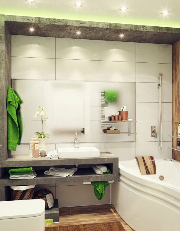 Green Small Bathroom