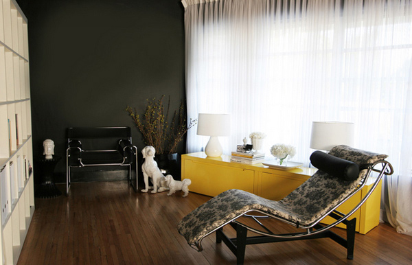 yellow accent rooms