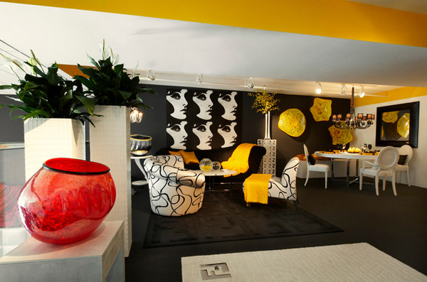 yellow accent rooms