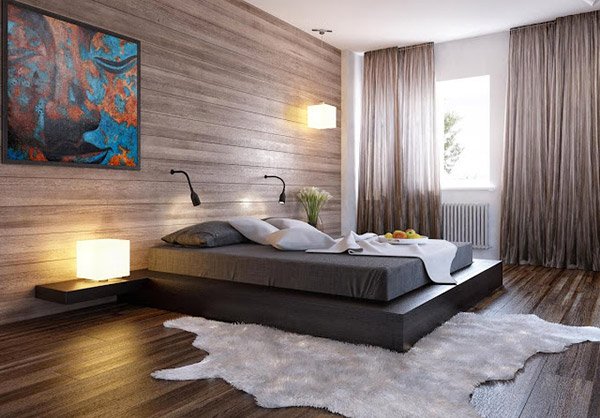 Wooden Bedroom Visualization