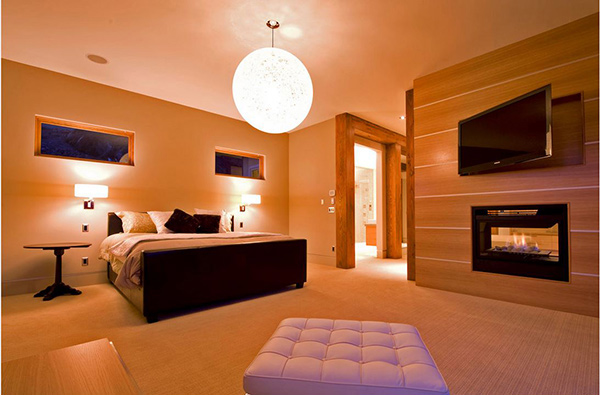 modern bedroom fireplace designs