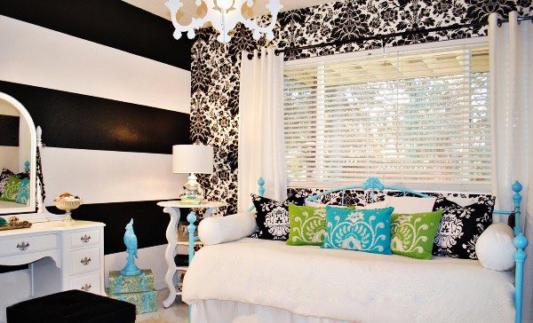 turquoise and black bedrooms