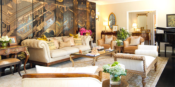 gold living room