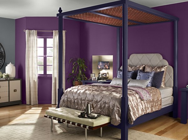 Purple and Gold Bedrooms