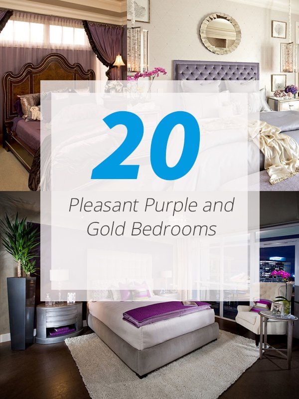 purple gold bedrooms