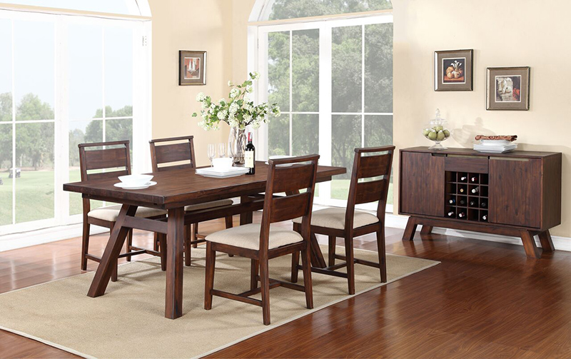 5 Piece Portland Solid Wood Dining Set